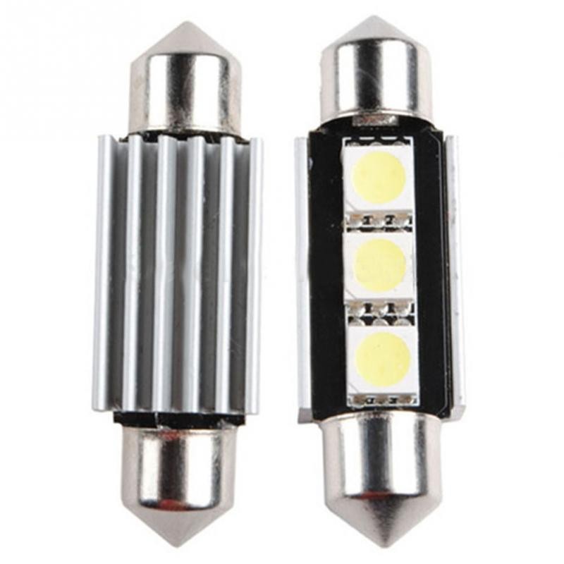 Lampu Interior Mobil LED Canbus 36mm C5W DE3423 3 SMD 12V 2 PCS -White