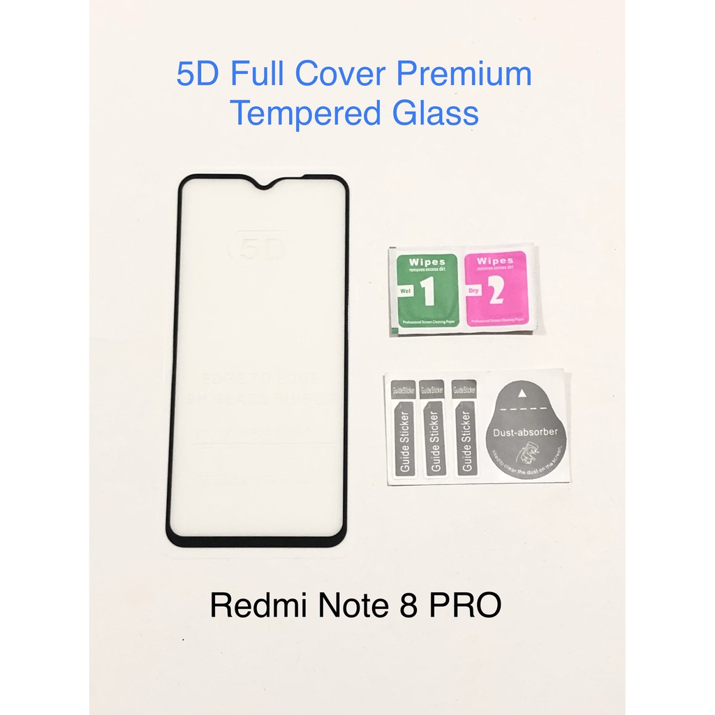 Xiaomi Redmi NOTE 8 PRO 3D 4D 5D Full Cover Premium Tempered Glass