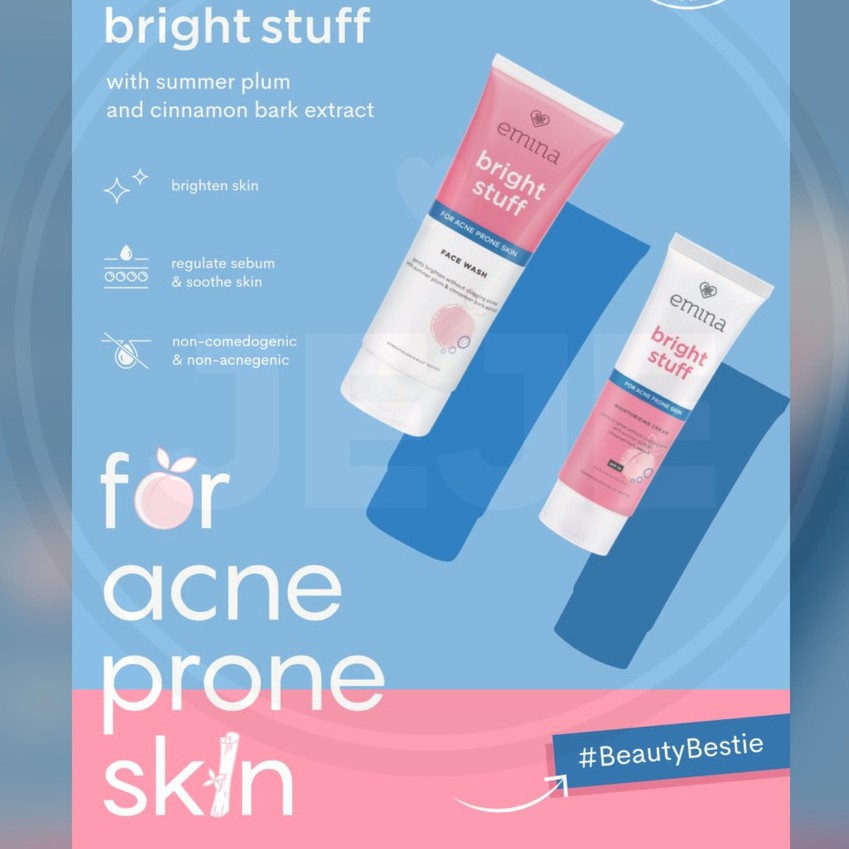 EMINA BRIGHT STUFF FOR ACNE PRONE SKIN MOISTURIZING CREAM SPF 15 20ML Shopee Indonesia