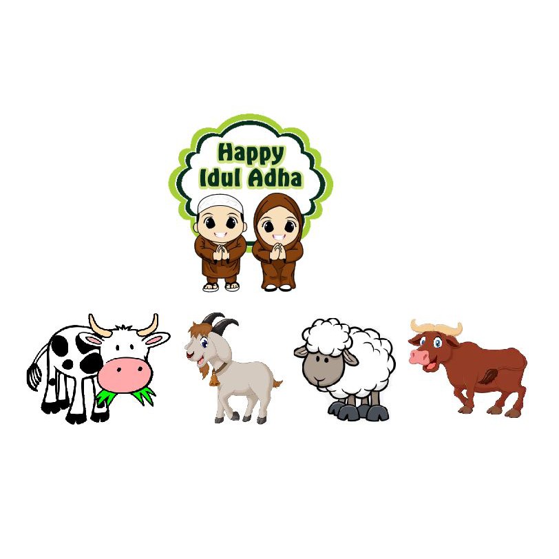 Topper Paket Idul Adha untuk hiasan cake dll