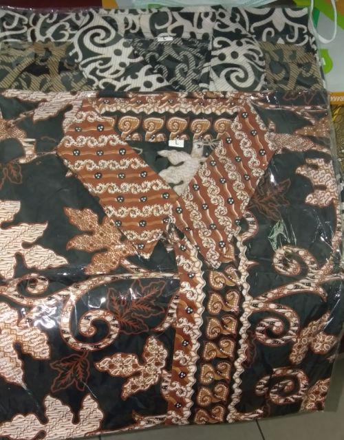Asifa Batik Hrb026 Kenongo Kemeja Tosca Pendek Pekalongan Padi M L Xl Sogan Tulis Halus Kemeja Batik