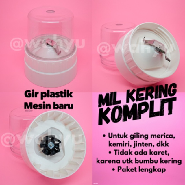 Dry MILL bumbu kering ASLI mil bumbu kering gelas FIBER blender miyako type 101 102 151 152 ORIGINAL