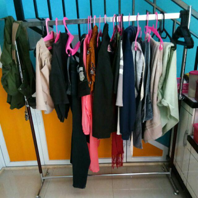 Gantungan Baju Model Gawangan Panjang 120cm  Max Tinggi 150cm