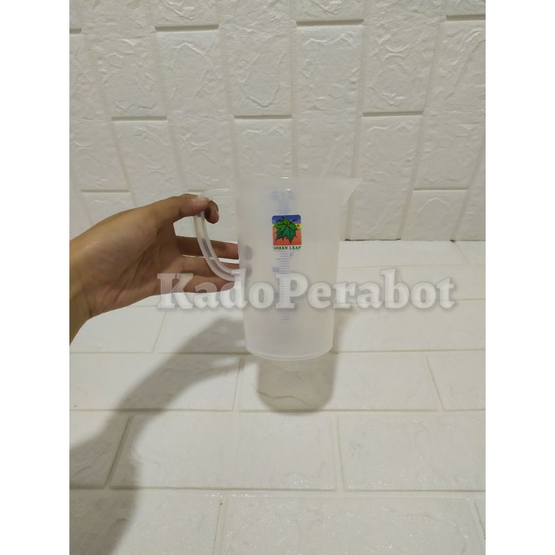 gelas takar cc green leaf 1830 500 ml - teko takar air plastik lentur