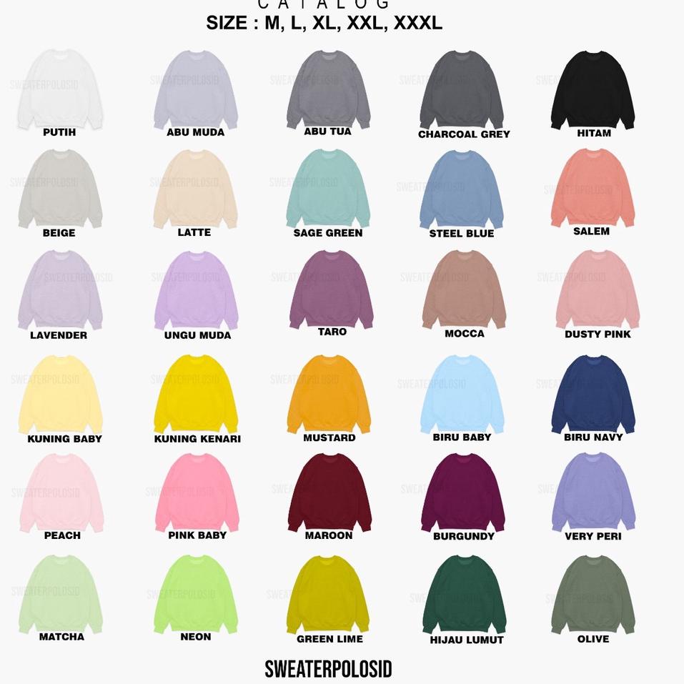 {MURMER} SWEATERPOLOSID x BTR — Basic Sweater Bigetron PTW Size M-XXL