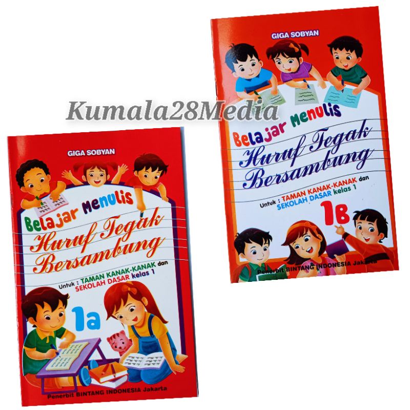 

Buku anak edukasi belajar menulis huruf tegak bersambung