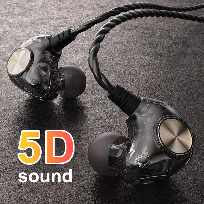 K1 3.5mm Original Transparent In-Ear Earbuds Stereo Bass Earbuds Earphone With Mic