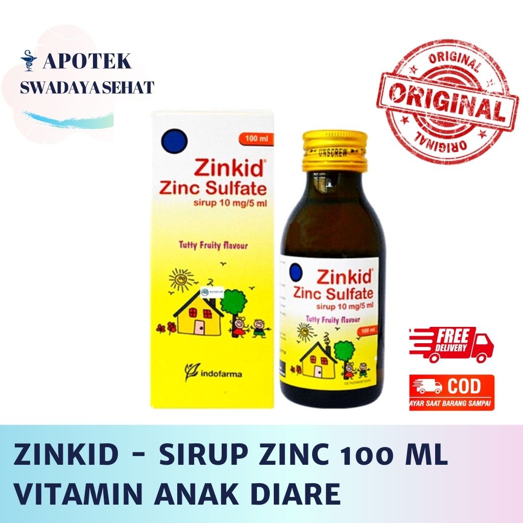 ZINKID Sirup 100 ML - ZINK Vitamin Anak Diare Zinc Syrup