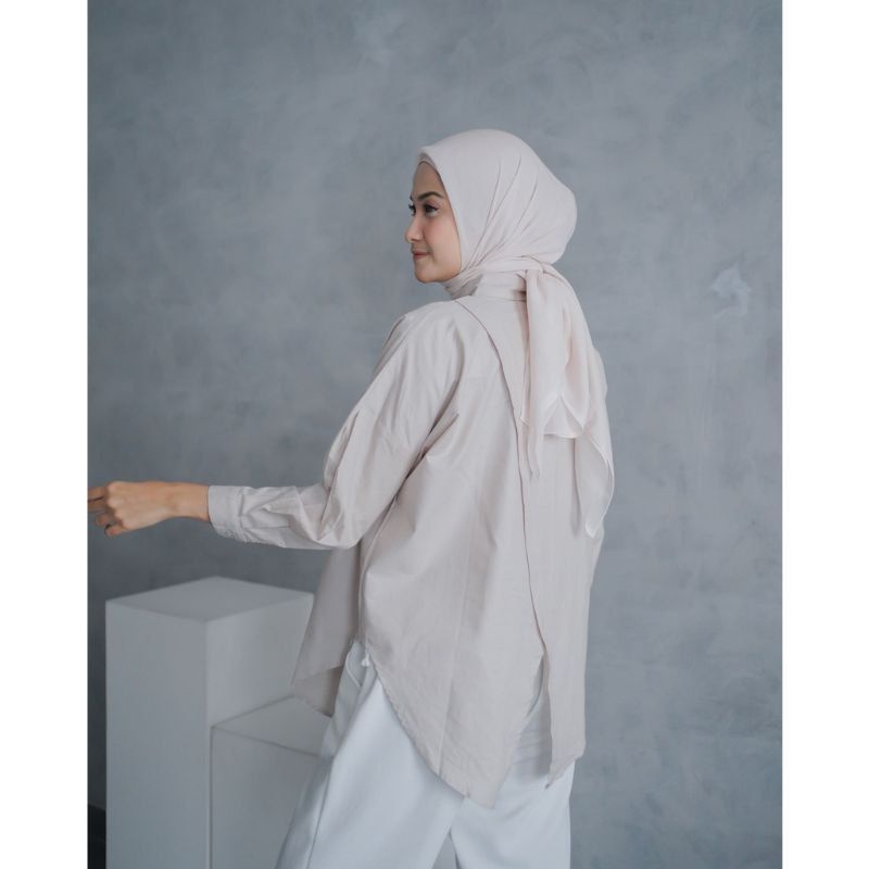 kemeja wanita polos Oversize/ nelka linen Kemeja Shirt