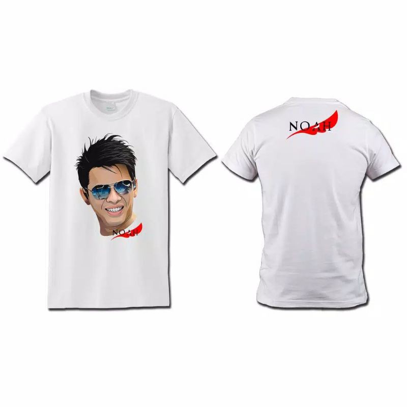 Kaos Distro Ariel Noah bisa Custom nama dan tulisan size S M L XL XXL