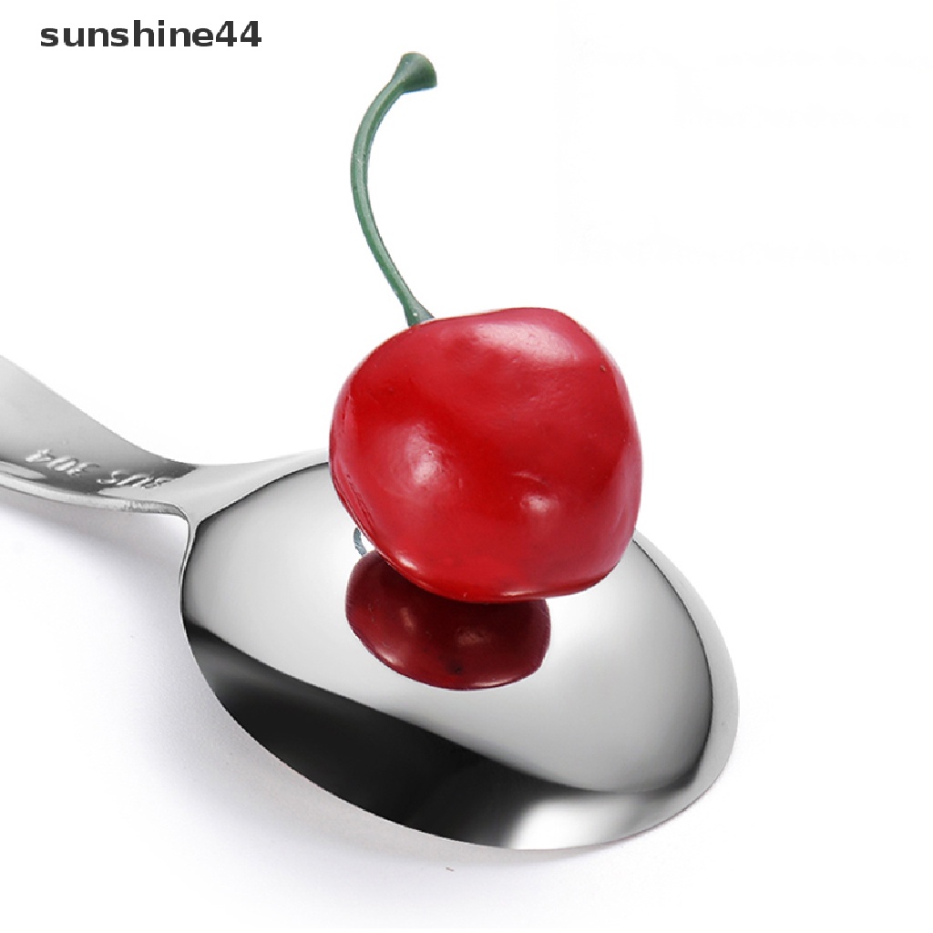 Sunshine Sendok Gula / Garam / Bumbu Bahan Stainless Steel Dengan Gagang Pendek