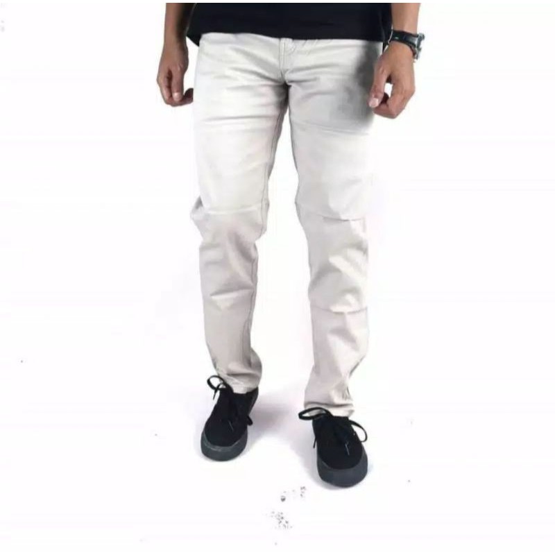 celana chino denim berkualitas tebal &amp; strit size; 27-38