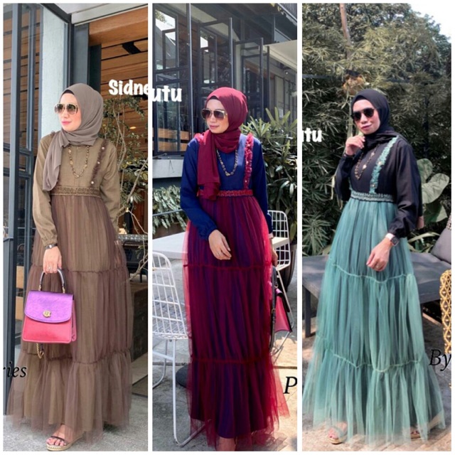 Sidney dress tutu ORI by dcl premium series | dress pesta tutu | dress busui | dress ld105 | gamis