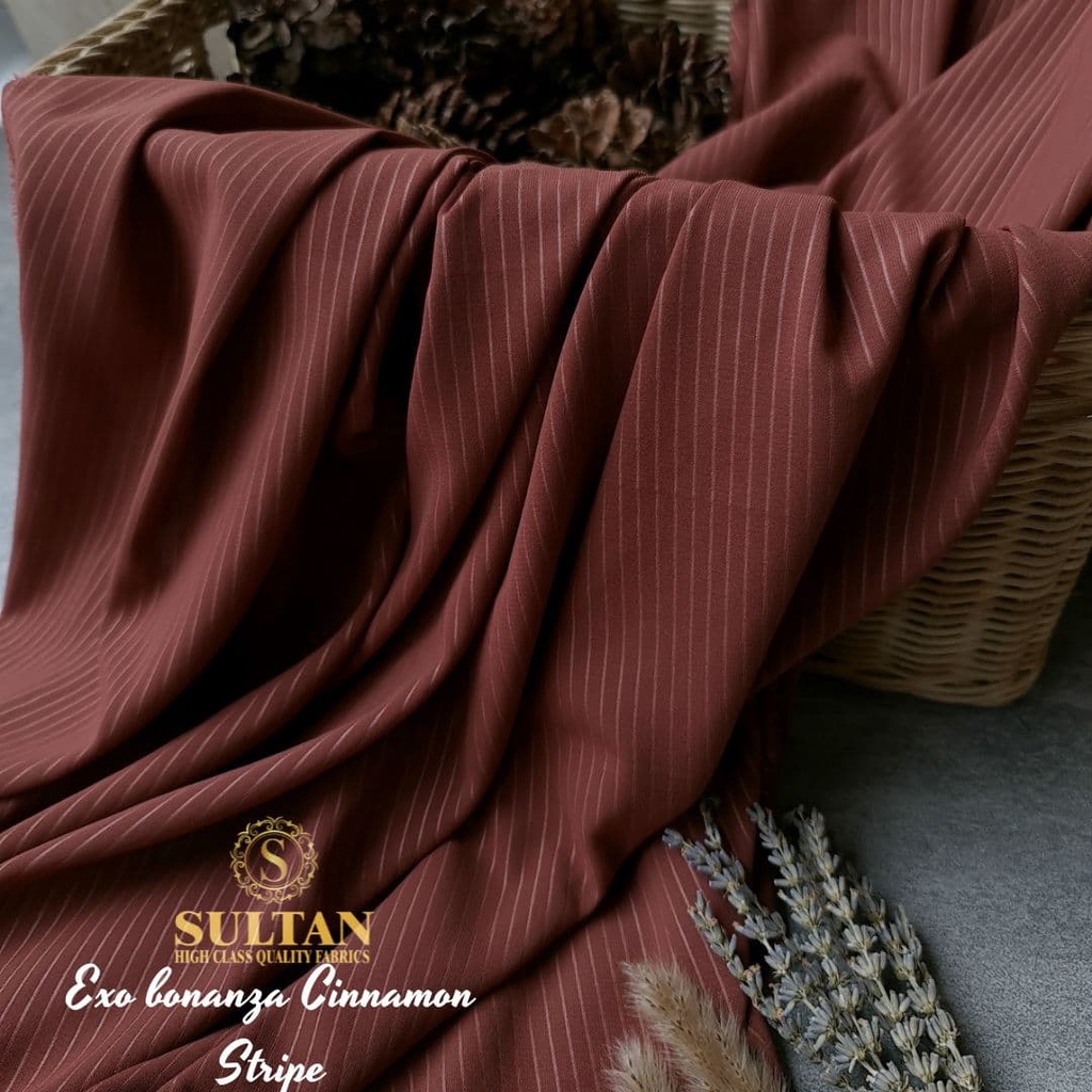 Kain Abaya Sultan Exo Bonanza Emboss STRIPE