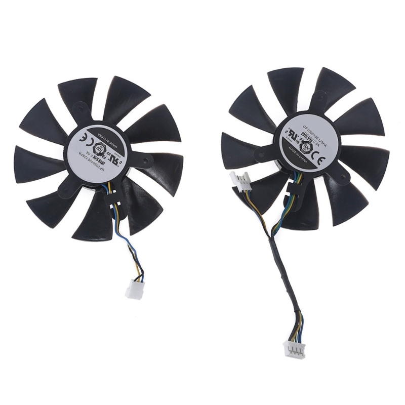 Bt 2PCS 87mm Kartu Grafis Pendingin VGA Fan GFY09010E12SPA 4Pin 12V 0.5A Cooler Fan