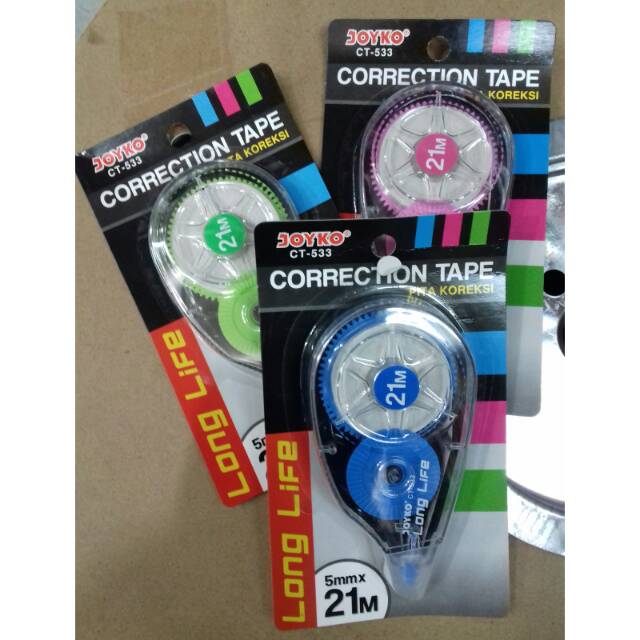  Tipe x Kertas  Joyko 21 meter Correction Tape Shopee 