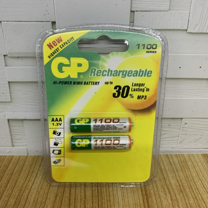 #Baterai Charger GP 1100Mah AAA Nimh Batre Cas AAA GP 1100MAh 1.2V Battery Rechargeable GP AAA