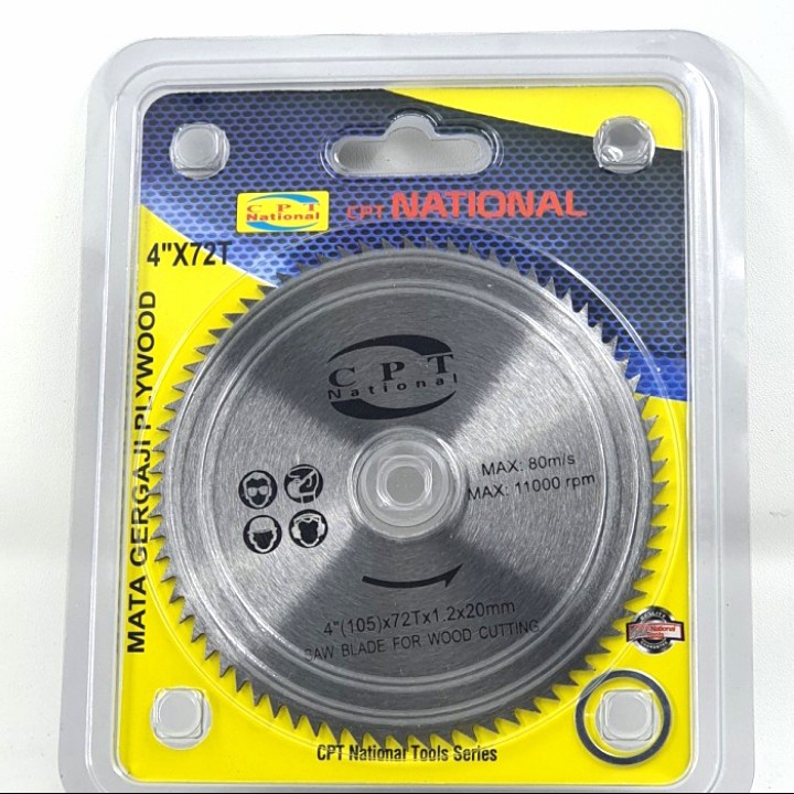 Mata Pisau Potong Kayu CPT NATIONAL 4 X 24T Circular Saw Blade 4 Inch