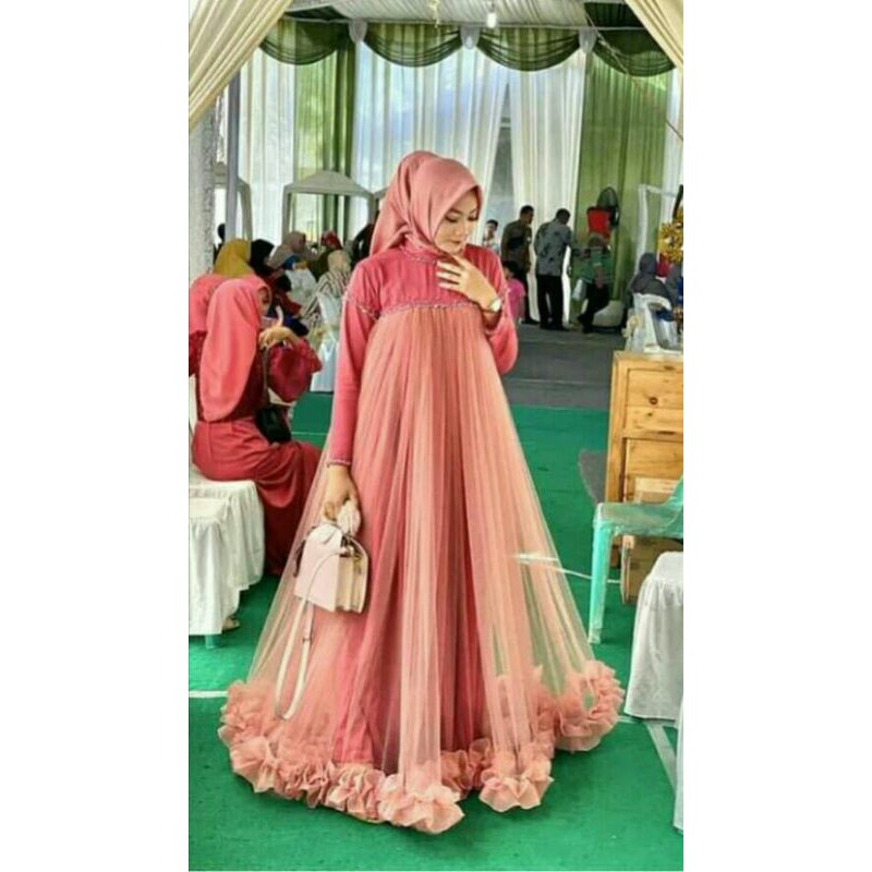 SALE GAUN TILE MUSLIMAH / GAMIS PENGANTIN /GAMIS LAMARAN