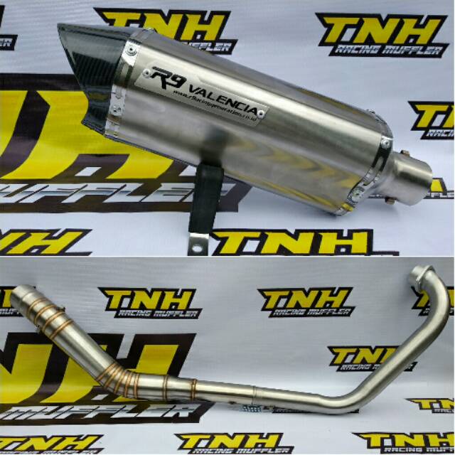 Knalpot Racing R9 ValenCia Fullsystem Untuk Motor CB150 CBR150 R15 VIXION