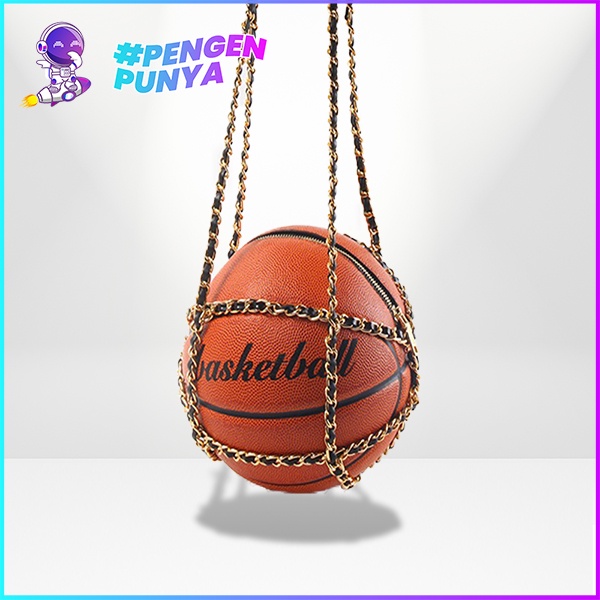 Woman Purse Bag Bentuk Bola Basket / Tas Basket Original Leather / Tas Selempang / Tas Wanita Unik