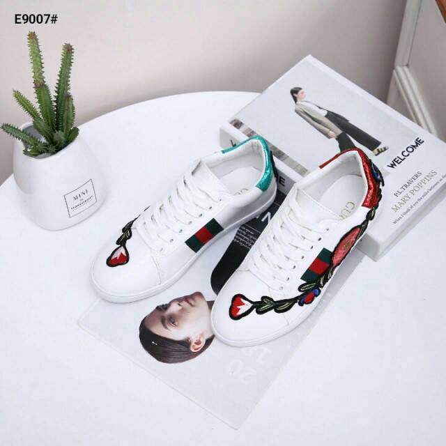 GUCCI ACE FLORAL SNEAKER SHOES E9007 sv