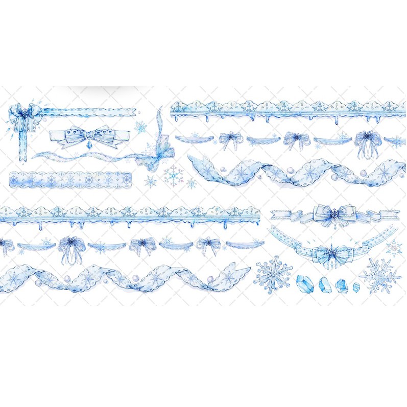 

[SAMPLE] washi tape | masking tape | selotip bullet journal / bujo - LACE BIG