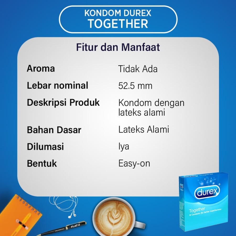 Bestbuy0404 Kondom Durex Together - 3 Pcs