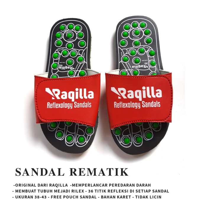 Sandal Refleksi Rematik Akupuntur Sandal Rematik Kesehatan Raqilla Hijau