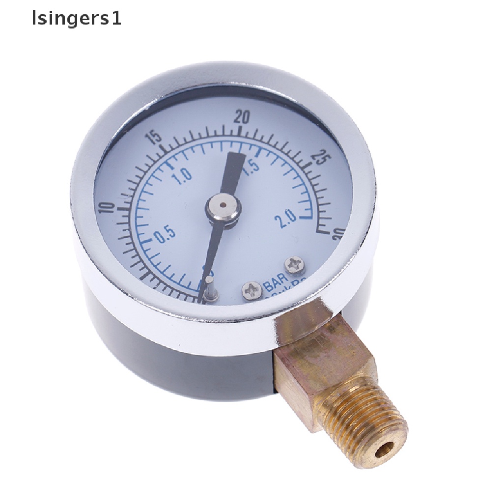 (lsingers1) Alat Pengukur Tekanan Udara npt 1 / 8 &quot;0-30 psi mount Samping / Bawah 1.5&quot;