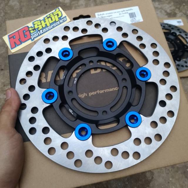 disk piringan cakram brembo RS black floating blue 220mm flat datar original thailand universal
