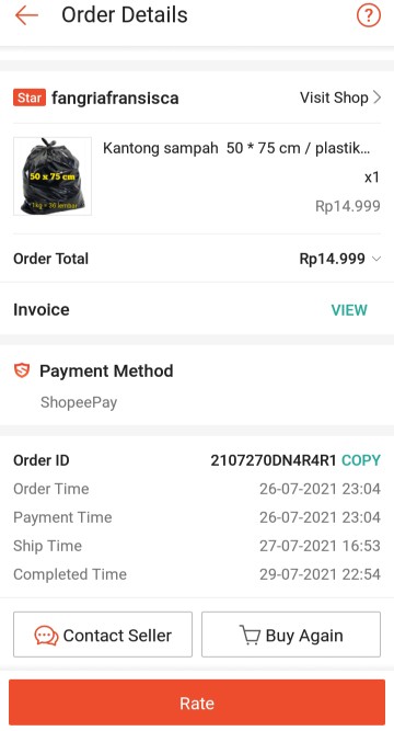 Kantong Sampah  50 * 75 Cm / Plastik Sampah / Kresek Sampah / Kresek (pack)