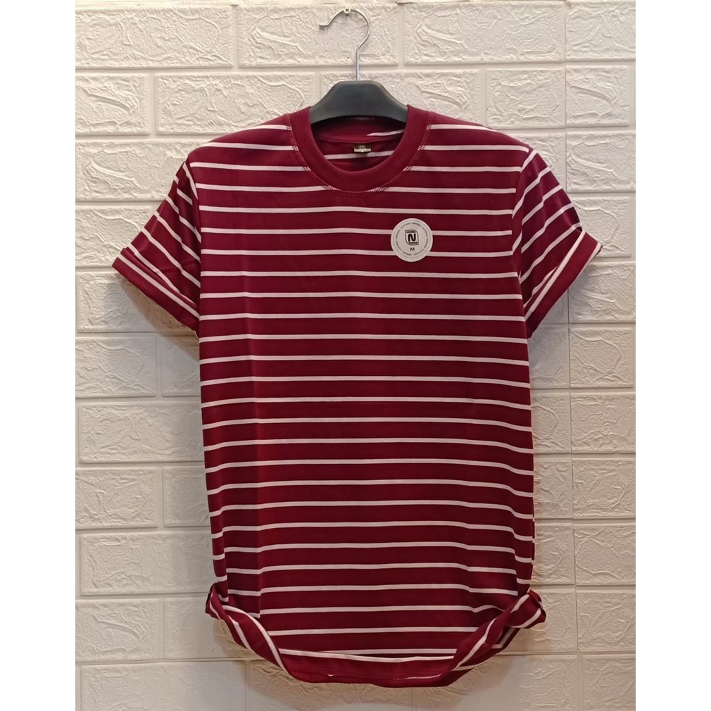 Kaos Salur Tshirt Unisex Baju Belang Kaos Garis Garis Baju Salur Vertical