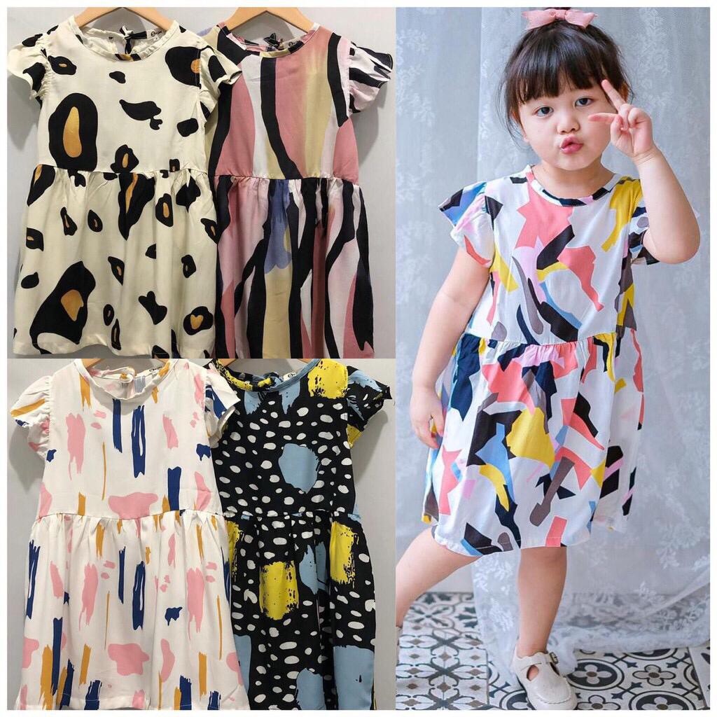 DRESS RAYON JUNIOR DRESS DASTER RAYON ANAK SMILEE SIZE 2-10 TAHUN (Pilih Motif)Bisa COD