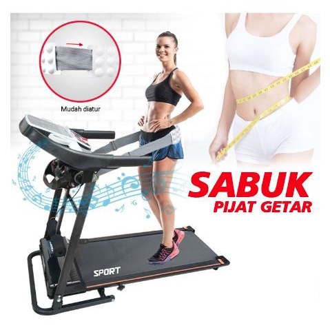 Treadmill Elektrik SPEEDS Alat Fitness Latihan Gym Equipment Running