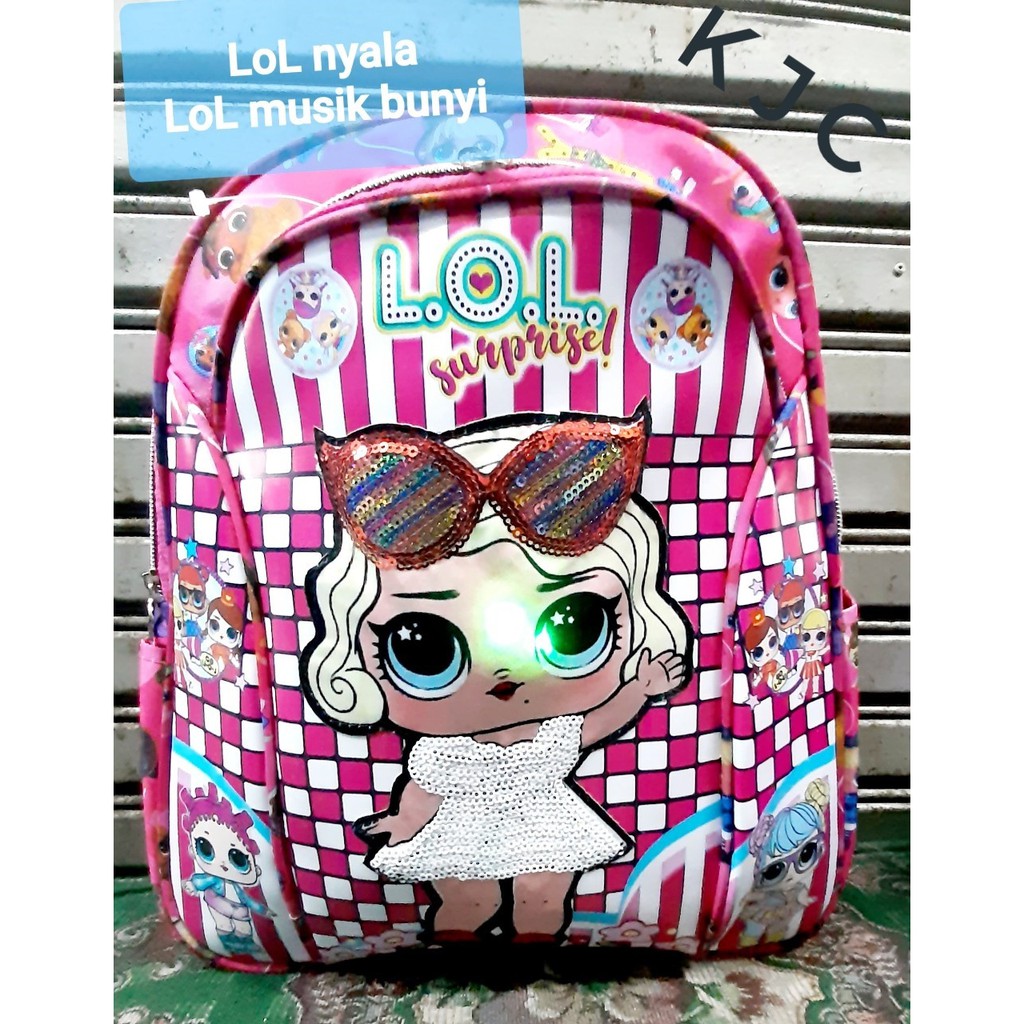 KIANJAYACOLLECTION89 - TAS LOL RANSEL ANAK PEREMPUAN BISA MENYALA BISA BERBUNYI PALING MURAH !!!!