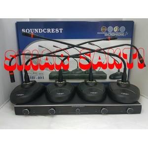 Murah Mic wireless Conference / podium Soundcrest UHF 401 ( 4bh mic )