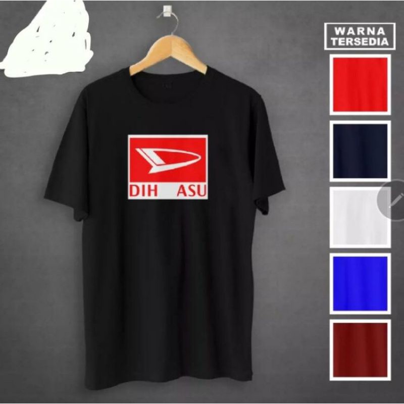 BAJU KAOS TSHIRT PRIA WANITA PLESETAN LUCU DAIHATSU JADI DIH ASU