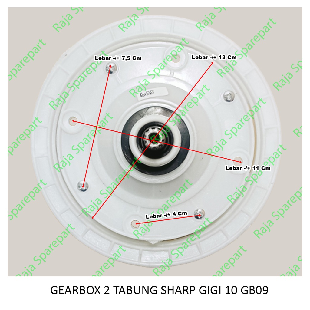 Gearbox Mesin Cuci 2 Tabung Sharp Gigi 10 GB09