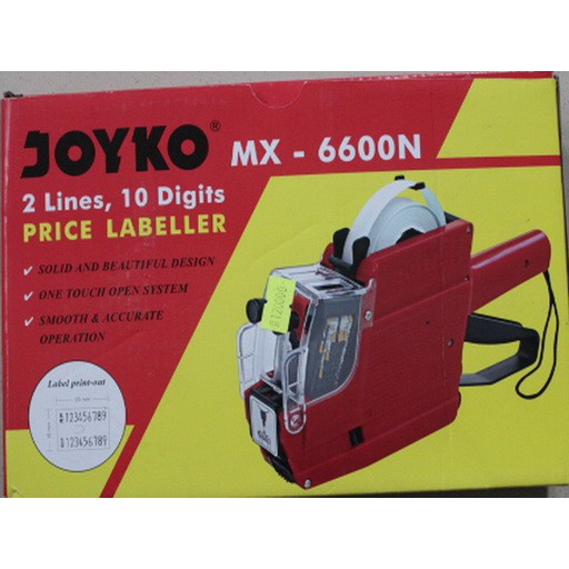 

Alat Label Harga MX-6600N 10 Digit 2 Lines Joyko Price Labeller Alat Label Harga
