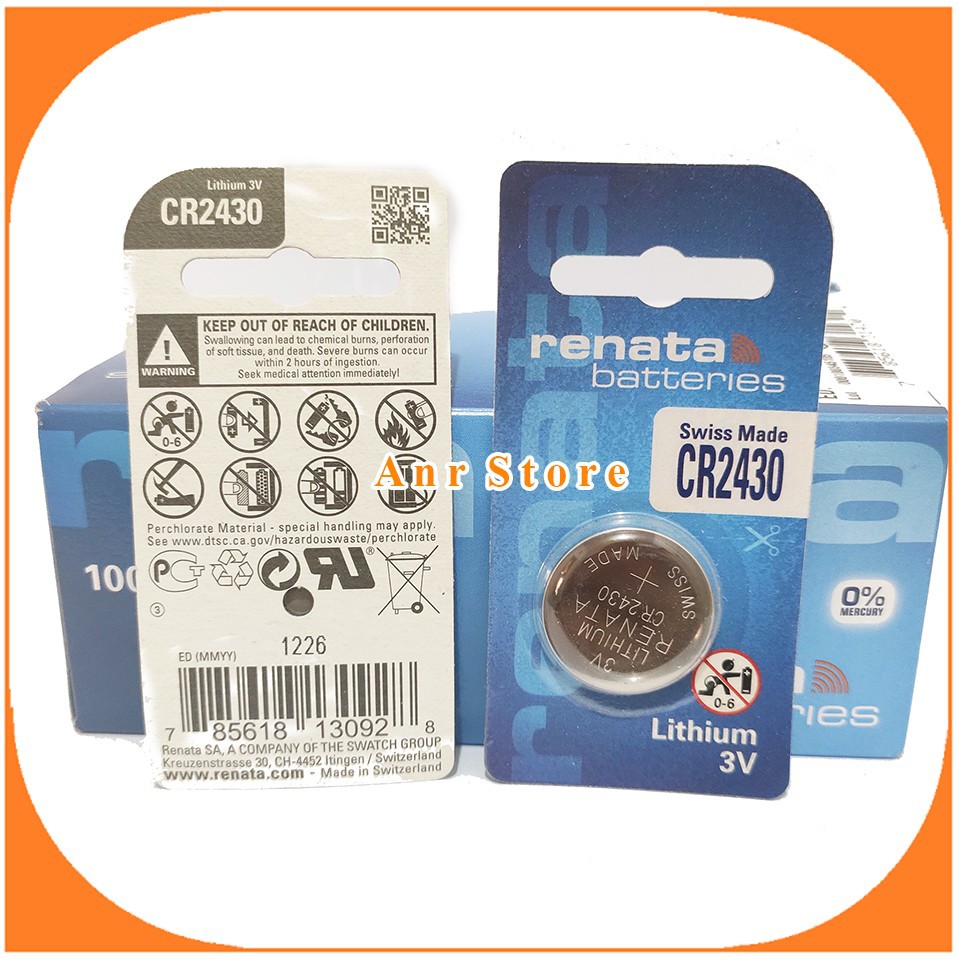 BATERAI RENATA CR2430 CR-2430 CR 2430 ORIGINAL SWISS RENATA 2430