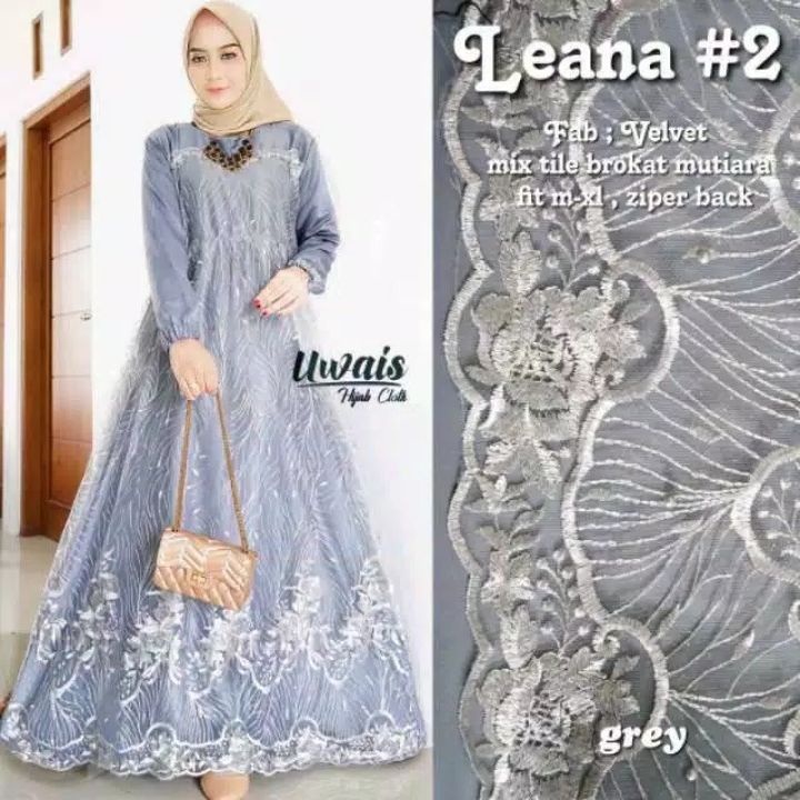 FARASYA DRESS LEANA MAXY DRES KONDANGANGAN JUMBO | DRESS PESTA MUSLIM