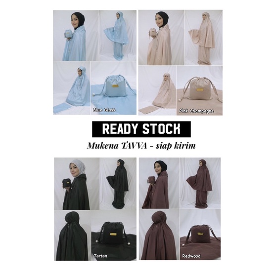 Mukena TAVVA - READY STOCK / Mukena traveling / Mukena 2in1 / Mukena Mini