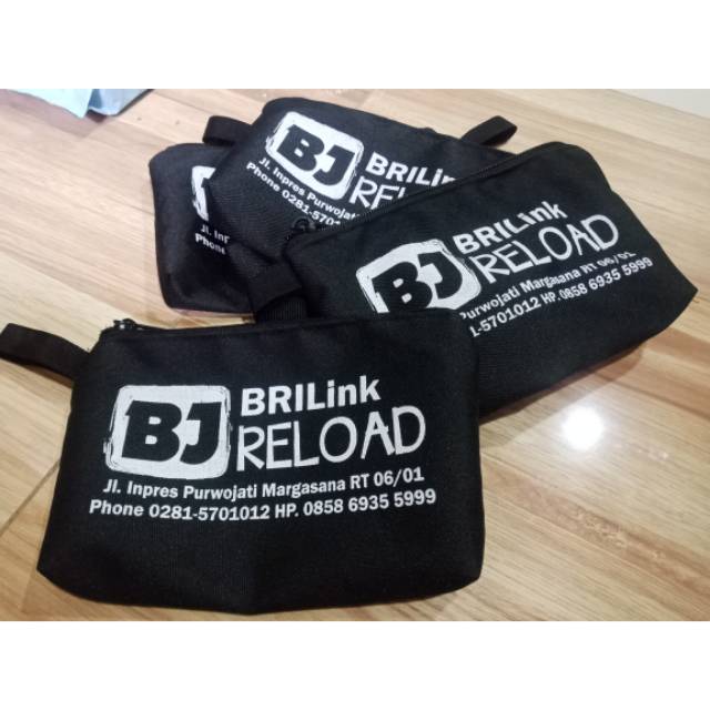 Souvenir dompet pouch sablon custom Bahan canvas Waterproff  min 100 pcs