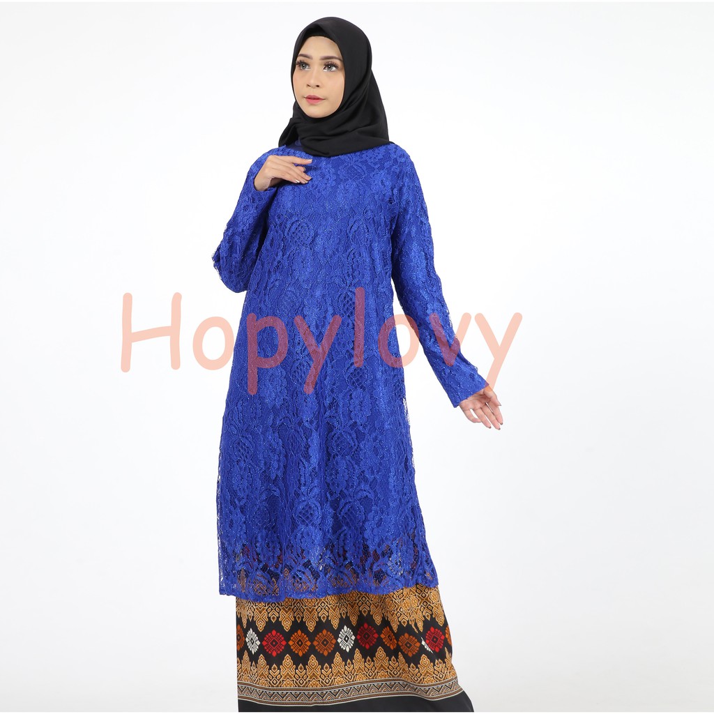 HOPYLOVY - Tunik Brukat Premium Lace Andira