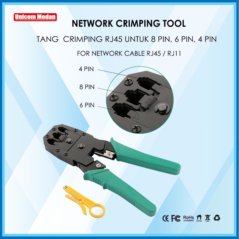 TANG CRIMPING RJ45 UNTUK 8PIN, 6PIN, 4PIN