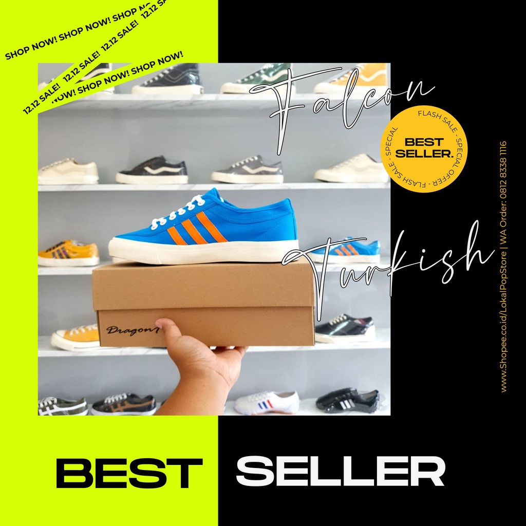Sepatu Capung Dragonfly Falcon Biru - Vulcanized Shoes