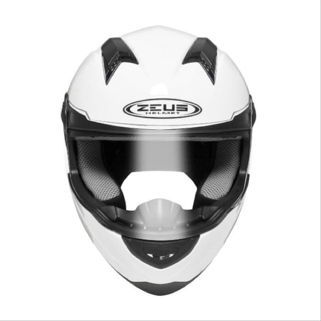 HELM MOTOR ZEUS FULLFACE ZS811 SOLID PUTIH/WHITE BONUS VISOR