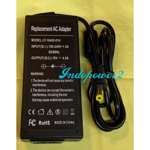 Switching Adaptor 16V 4.5A BK AC DC Power Supply 16 V 4,5 A 16 Volt