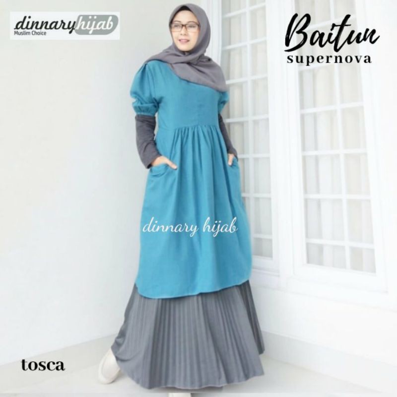 ATASAN TUNIK DINNARY HIJAB BAITUN || CASUAL STYLES